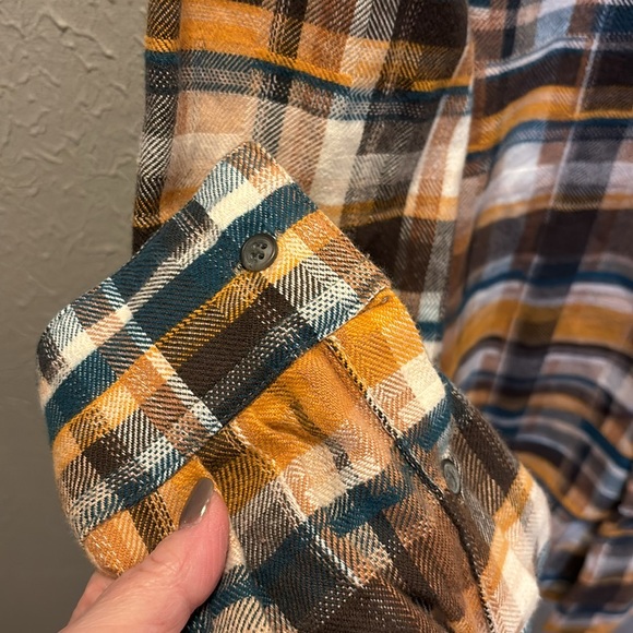 Peregrine Farley Plaid Cotton Flannel Shirt Made in England  Men’s Size Large - Picture 4 of 9